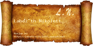 Labáth Nikolett névjegykártya