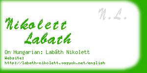 nikolett labath business card